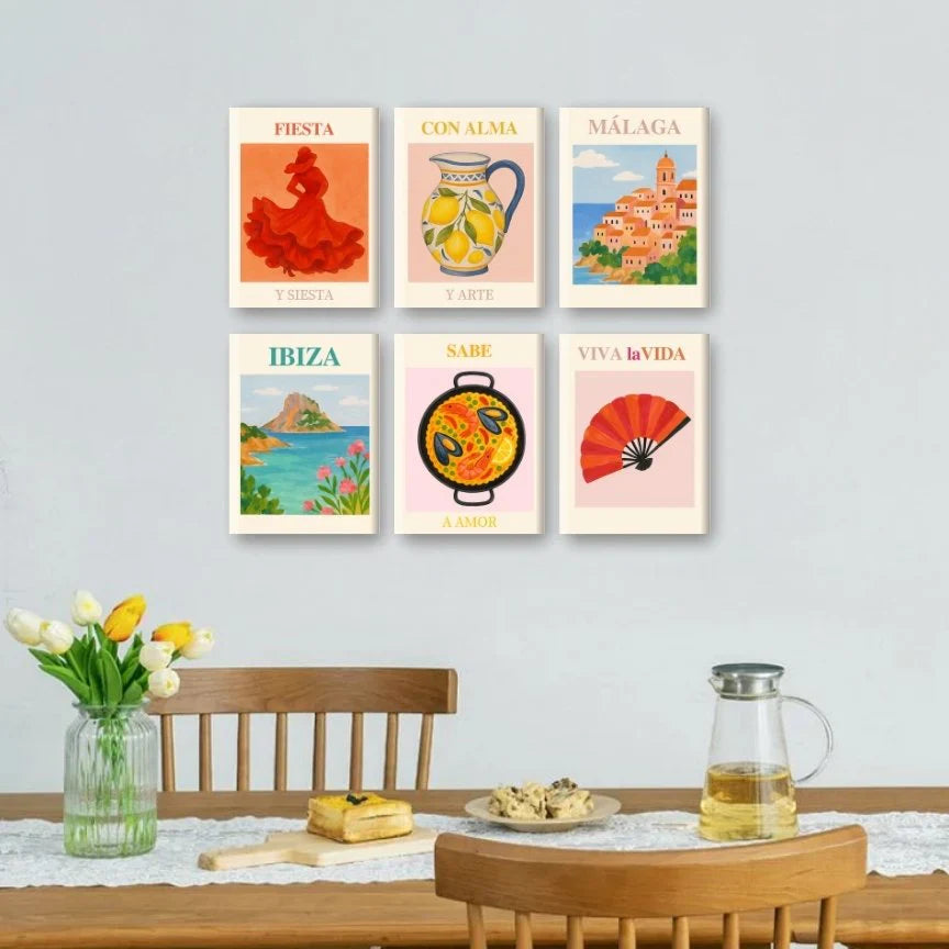 Coffret de 6 peintures par numéro “Espagne & Cie"