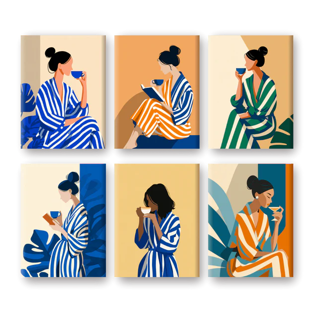 Coffret de 6 peintures par numéro “Chilling Vibes”