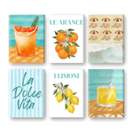 Coffret de 6 peintures par numéro “Agrumes & Mer”