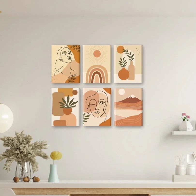 Coffret de 6 peintures par numéro “Boho Vibes”