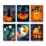 Coffret de 6 peintures par numéro “Citrouillum Leviosa”