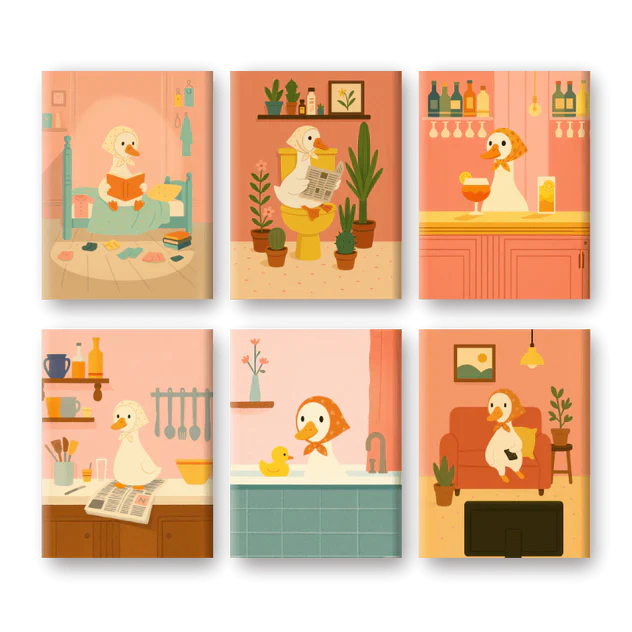 Coffret de 6 peintures par numéro “Coin-coin”