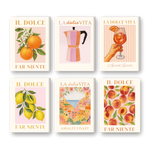 Coffret de 6 peintures par numéro “Dolce Vita”