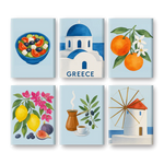 Coffret de 6 peintures par numéro “Été Grec”