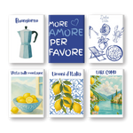 Coffret de 6 peintures par numéro “Été Italien”