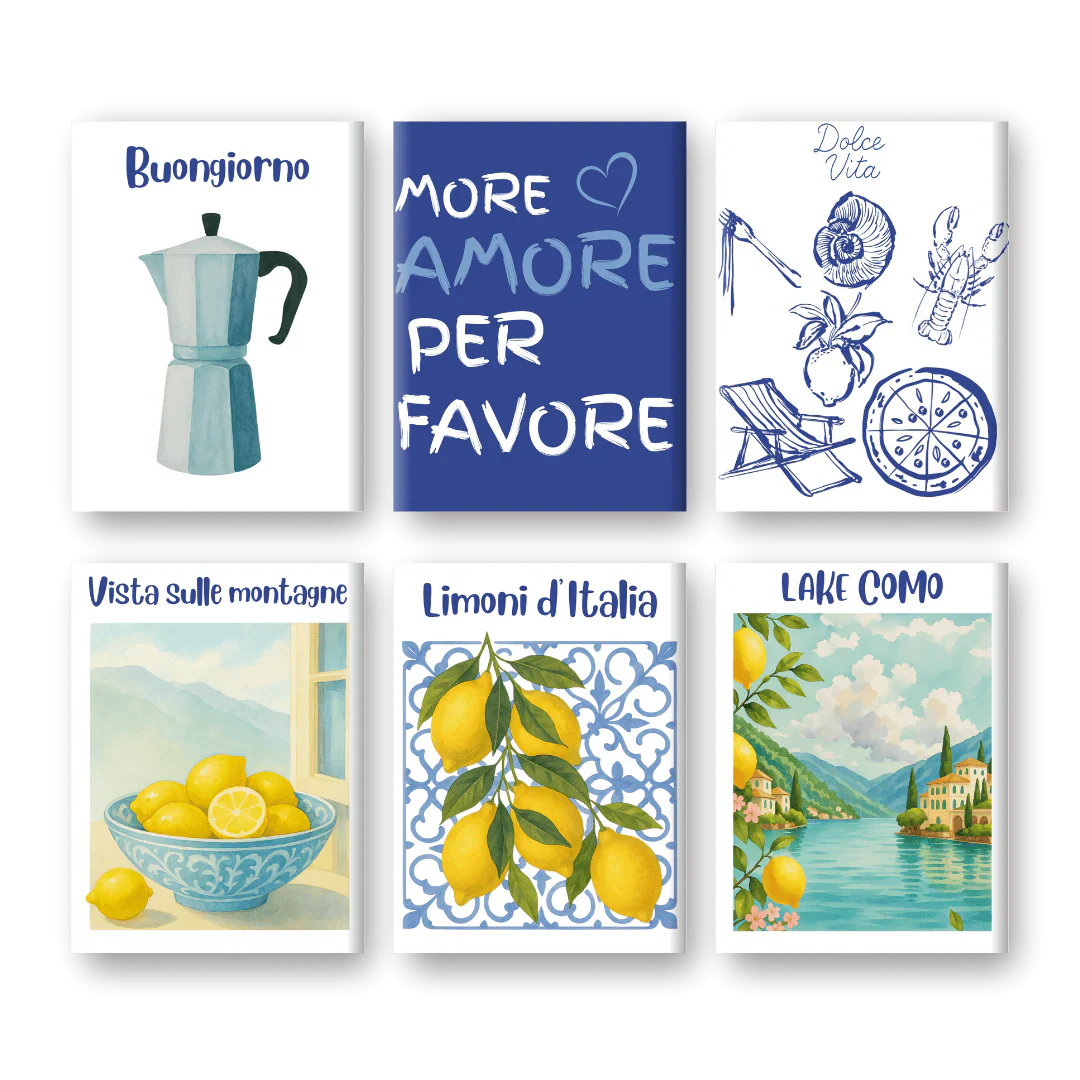 Coffret de 6 peintures par numéro “Été Italien”