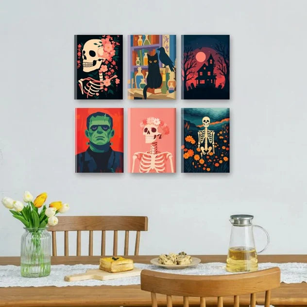 Coffret de 6 peintures par numéro “Halloween Spirit”
