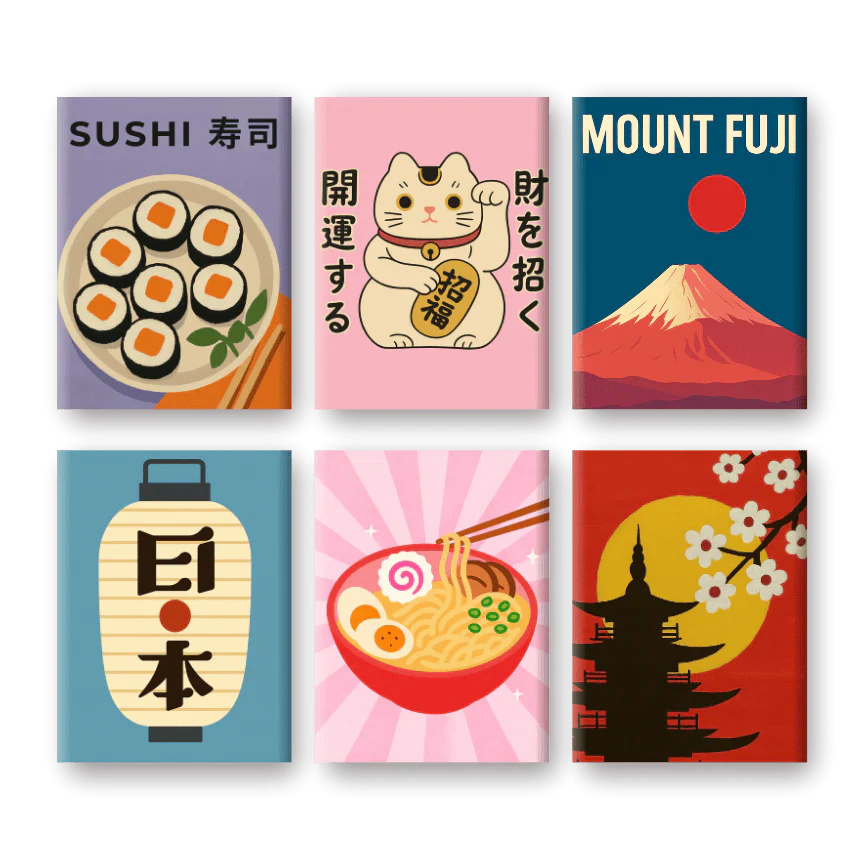 Coffret de 6 peintures par numéro “Kawaii”