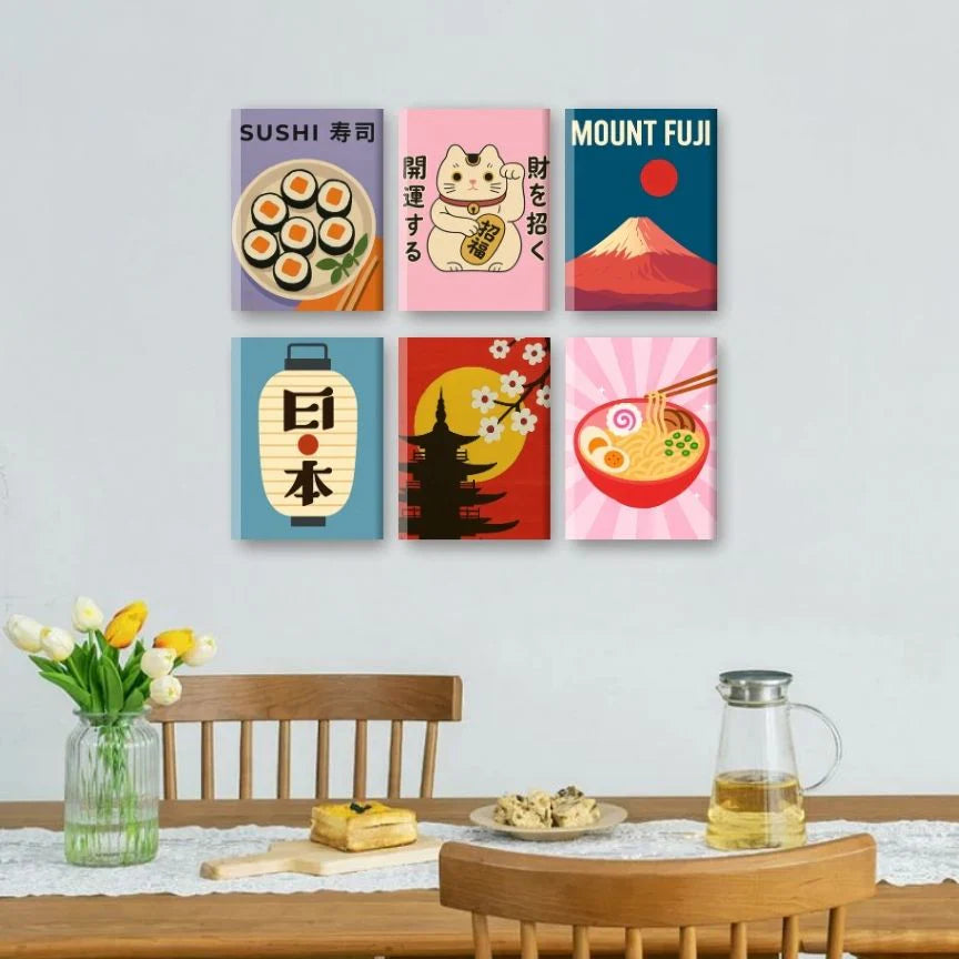 Coffret de 6 peintures par numéro “Kawaii”