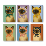 Coffret de 6 peintures par numéro “Le chat est roi”