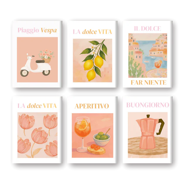 Coffret de 6 peintures par numéro “Vibes Italienne”