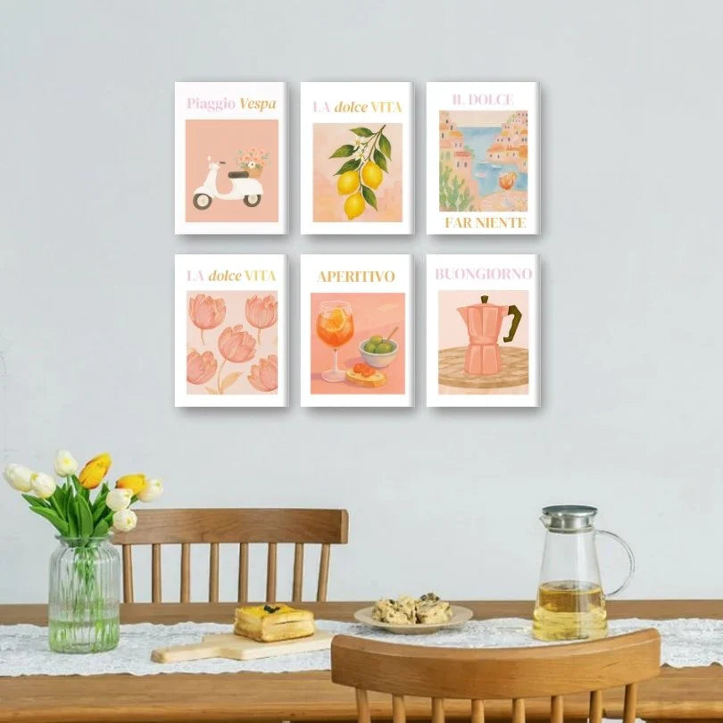 Coffret de 6 peintures par numéro “Vibes Italienne”