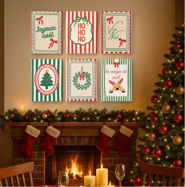 Coffret de 6 peintures par numéro “Vive Noël”