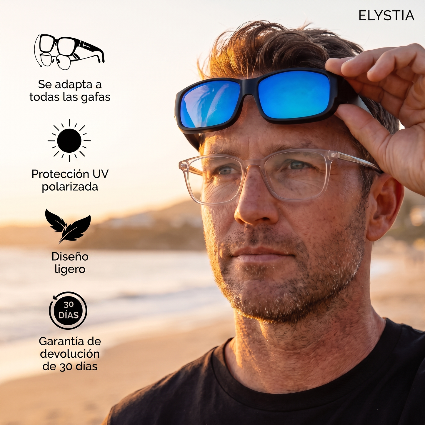 Sobregafas polarizadas para hombre